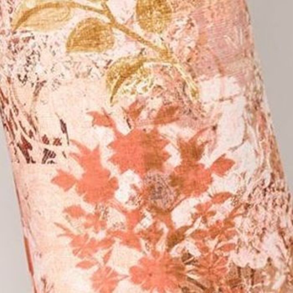 Susan Graver Women's Plus Sz Pants 1X Printed Michelle Floral Chalk Pink A684101 - Picture 2 of 4